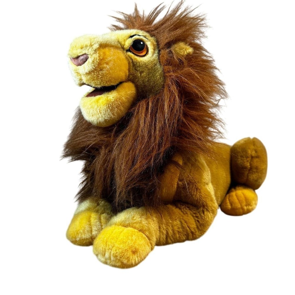 Disney Lion King Simba Plush Stuffed Animal 1994 Lying Down Vintage Puppet